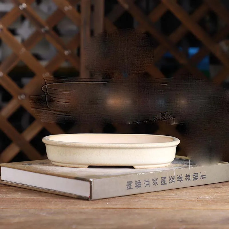 pot de fleurs rond en sable pour bonsaï rétro et succulentes - vue 19 sur 19