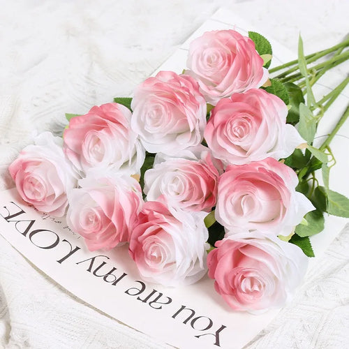 rose artificielle dégradé pour décoration fête thème féerique - vue 10 sur 16