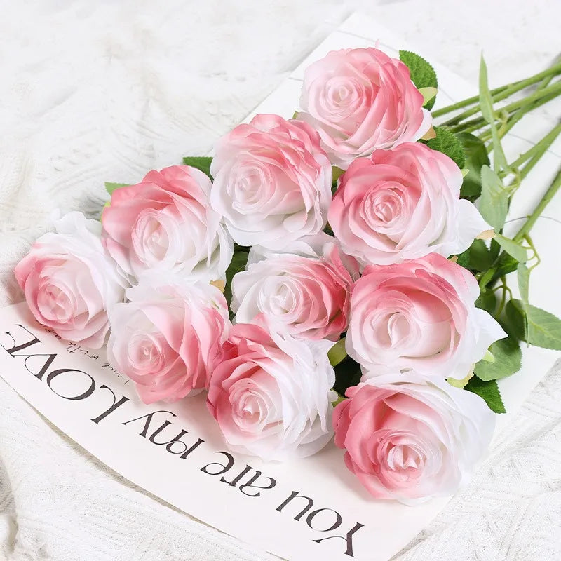 rose artificielle dégradé pour décoration fête thème féerique - vue 9 sur 16