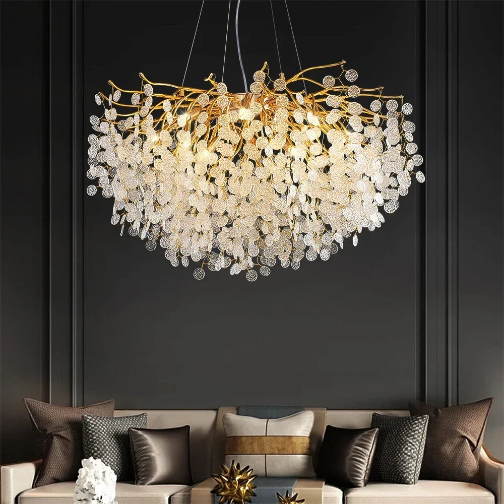 lustre en cristal moderne design pour intérieur élégant - vue 4 sur 10