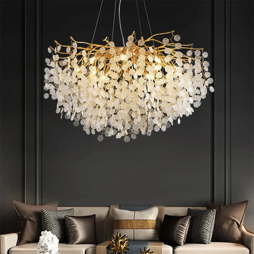 lustre en cristal moderne design pour intérieur élégant - vue 5 sur 10