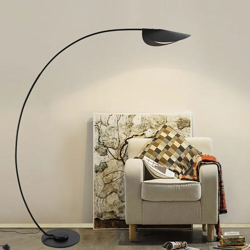 Lampadaire LED parabole moderne noir lampadaire pour chambre salon décoration lampe sur pied luminaire - vue 3 sur 6