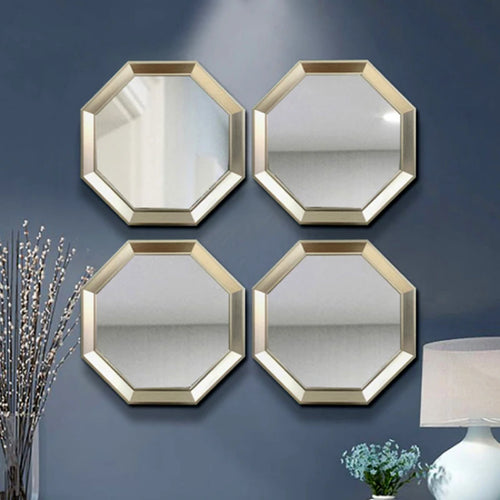 miroirs décoratifs hexagonaux en métal pour décoration esthétique - vue 2 sur 8
