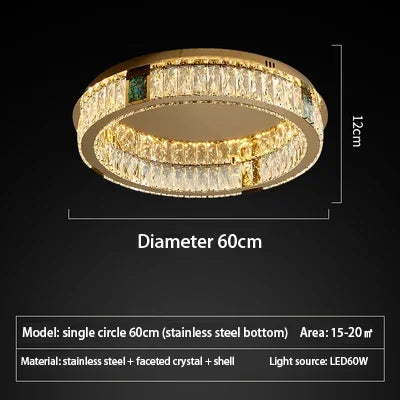 plafonnier en cristal de luxe à led pour décoration intérieure - vue 14 sur 15