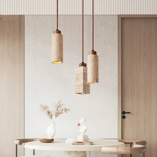 ensemble de 3 suspensions wabi sabi naturelles led - vue 5 sur 14