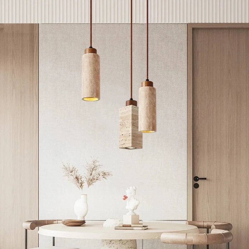 ensemble de 3 suspensions wabi sabi naturelles led - vue 4 sur 14