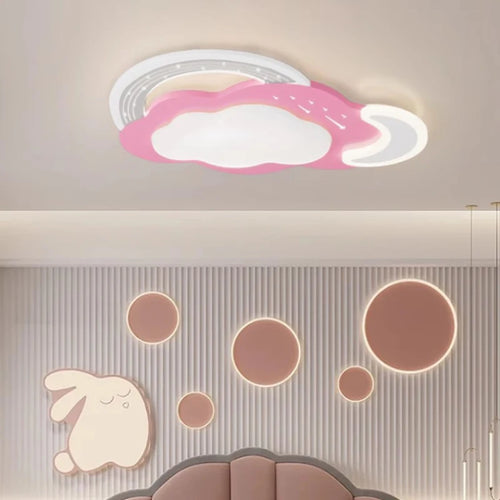 plafonnier moderne nuage arc-en-ciel pour chambre enfant - vue 2 sur 8