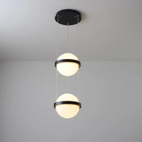 lampe suspendue led moderne en verre avec pot de fleurs