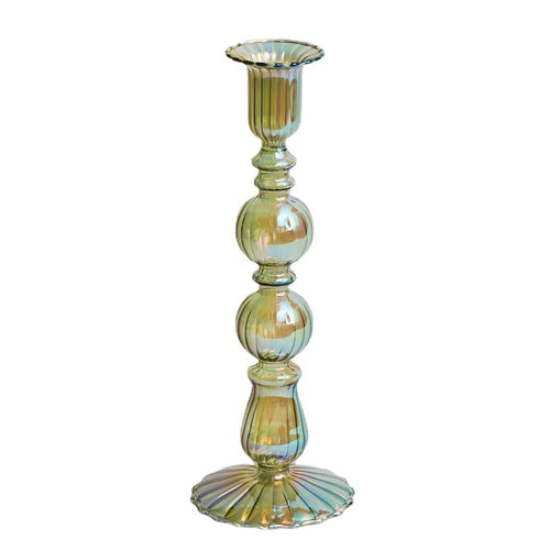 bougeoirs rétro coniques haut en verre pour décoration - vue 20 sur 32