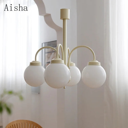 lustre boule rétro à 4 5 6 têtes en verre décoratif - vue 9 sur 9