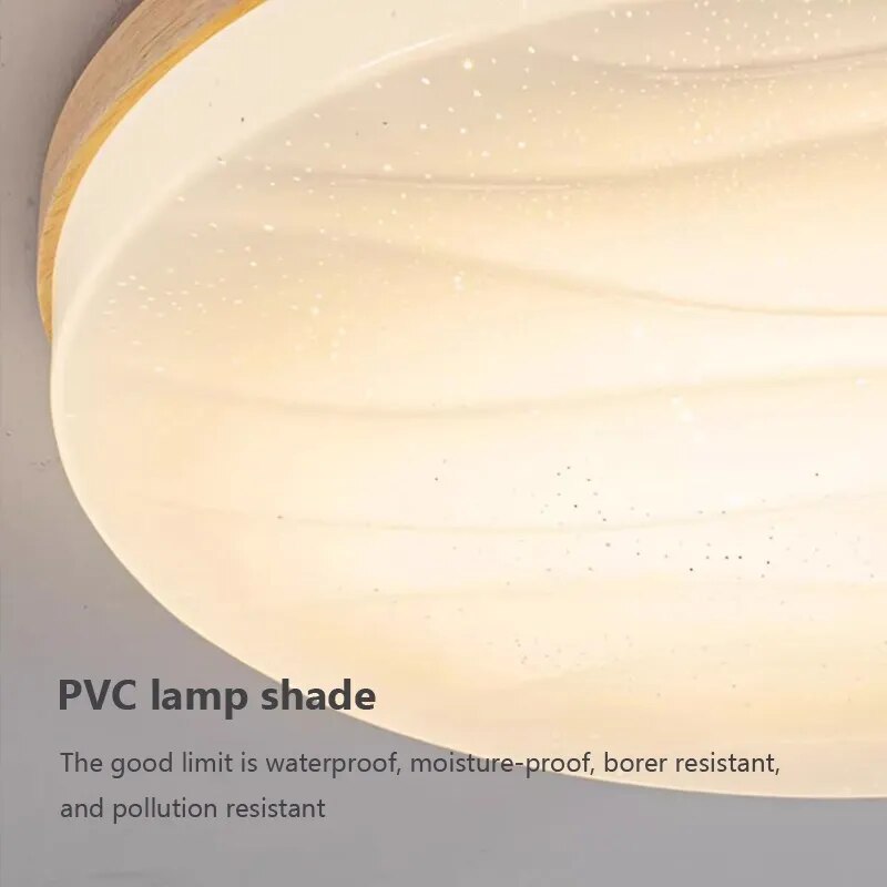 Lampe plafonnier bois nordique moderne - vue 5 sur 13
