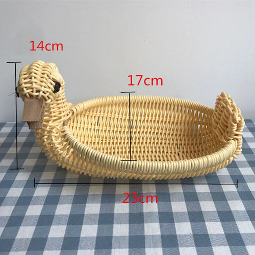 panier de rangement en rotin tissé style animal fait main - vue 30 sur 29