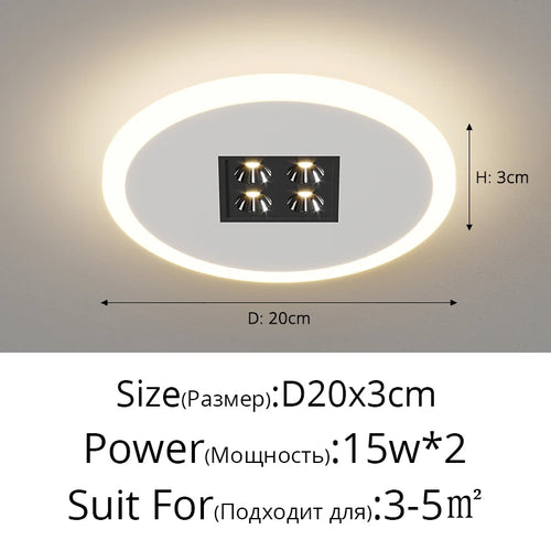 plafonnier sans aspiration magnétique monté en surface décoratif - vue 13 sur 14