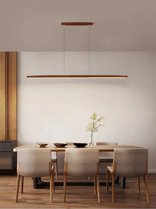lustre dimmable en bois élégant pour éclairage intérieur moderne - vue 2 sur 15