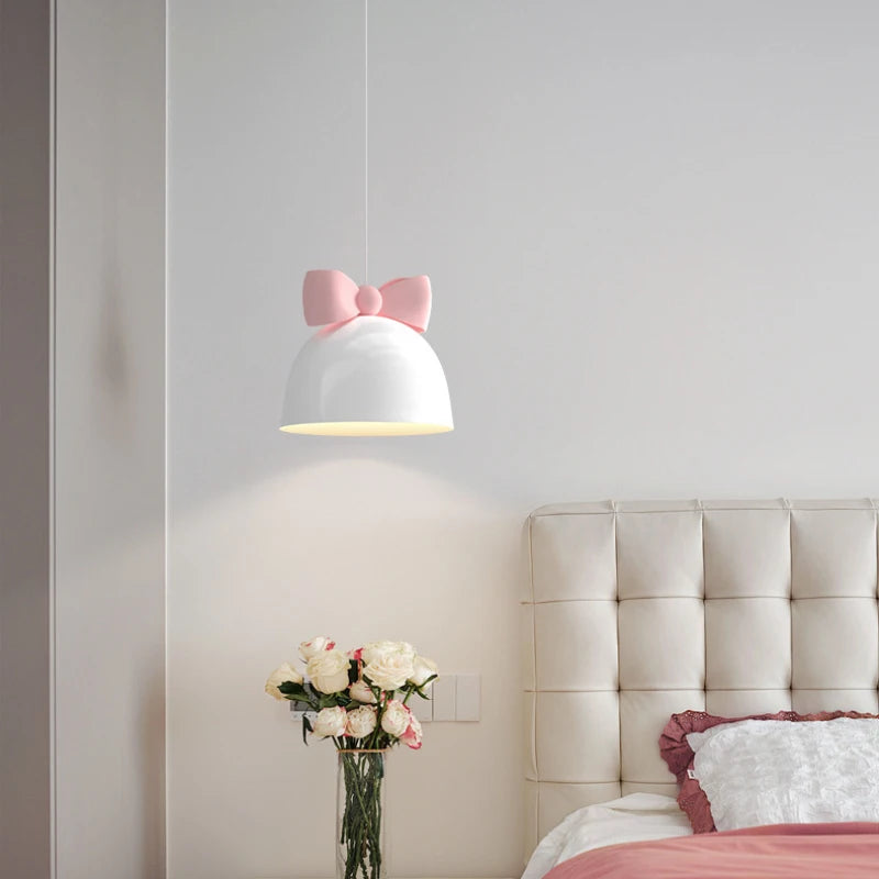 lustre mignon pour chambre d'enfant avec nœud lapin - vue 3 sur 12