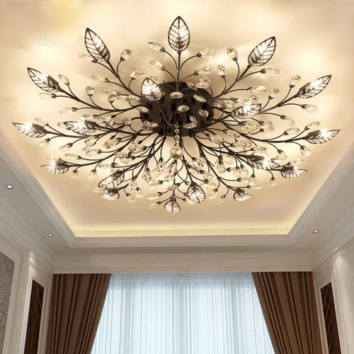 SANDYHA moderne nordique lustres de plafond lumière LED cristal salon salle à manger chambre luxe branche Lampara Techo Para Sala - vue 3 sur 18