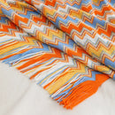 Plaid bohème tissé à pompons doux canapé lit