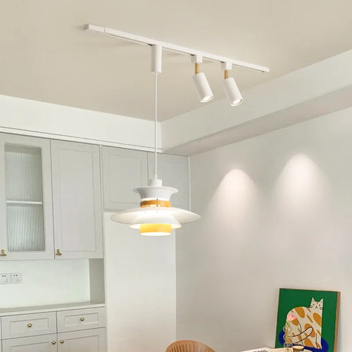 suspension led en bois pour table à manger nordique - vue 3 sur 18