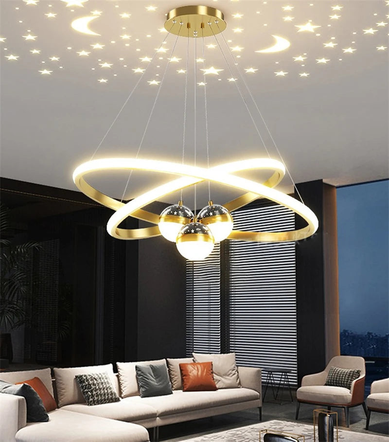 lustre led romantique projecteur de ciel étoilé avec télécommande - vue 3 sur 16