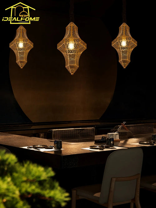 suspension marocaine vintage design pour café et restaurant - vue 4 sur 10