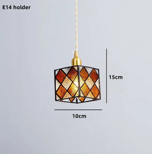 suspension nordique en verre teinté et cuivre élégant - vue 21 sur 25