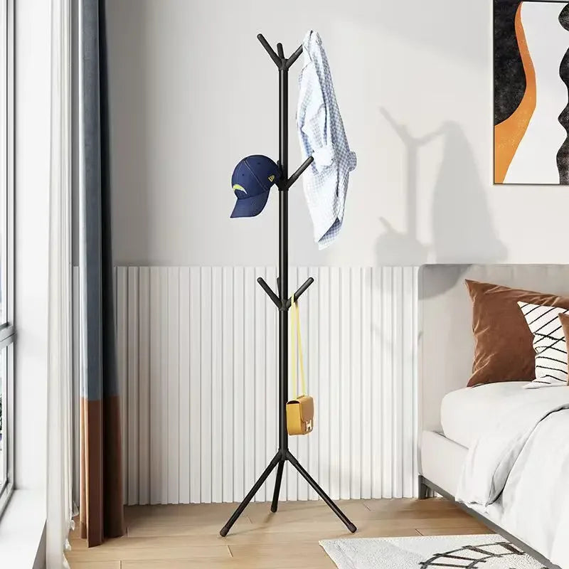 porte-manteau mobile avec crochets en forme de branche pour rangement pratique - vue 3 sur 8