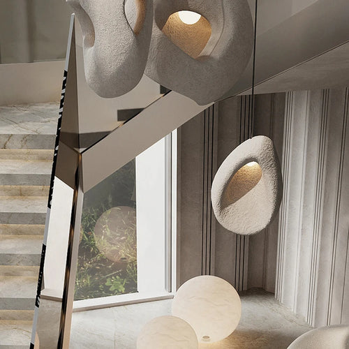 lustre led wabi-sabi moderne irrégulier pour décoration loft - vue 3 sur 12