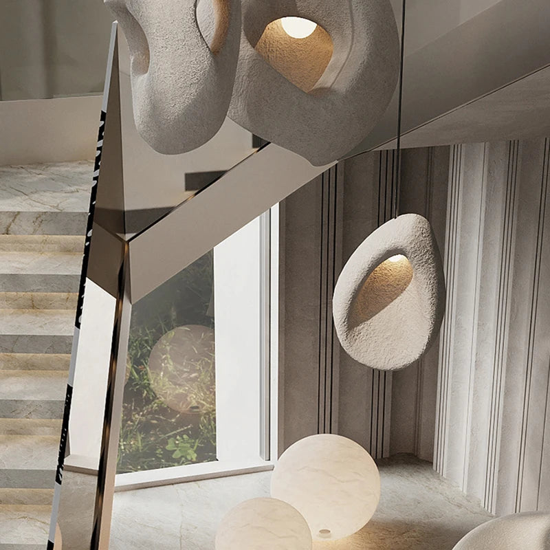 lustre led wabi-sabi moderne irrégulier pour décoration loft - vue 3 sur 12