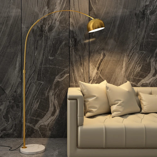 Lampadaire arc en métal LED décoration galvanoplastie - vue 4 sur 10