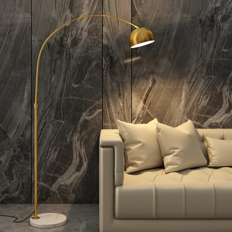 Lampadaire arc en métal LED décoration galvanoplastie - vue 3 sur 10