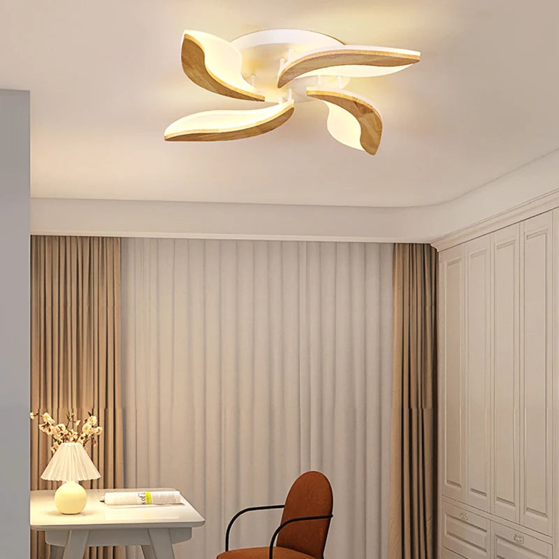lustre moderne en bois et acrylique pour intérieur - vue 3 sur 12