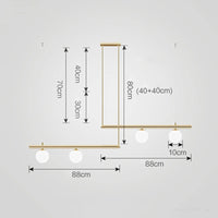 lustre design moderne abat-jour verre nordique éclairage bar luminaire suspendu