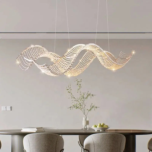 lustre de luxe moderne k9 en cristal suspendu personnalisé - vue 2 sur 9