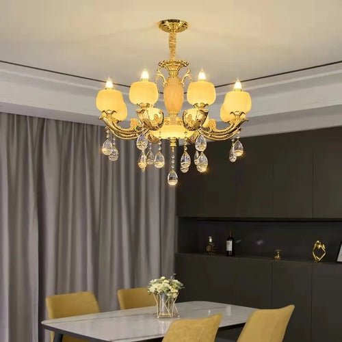 lustre moderne en alliage de zinc style rétro pour ambiance chaleureuse - vue 5 sur 12