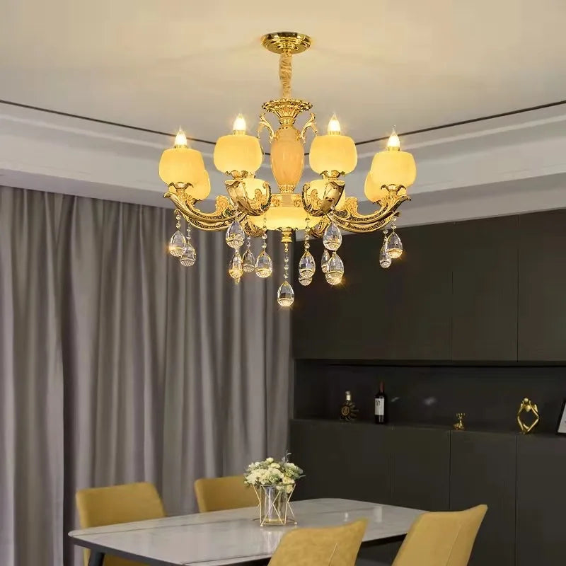lustre moderne en alliage de zinc style rétro pour ambiance chaleureuse - vue 4 sur 12