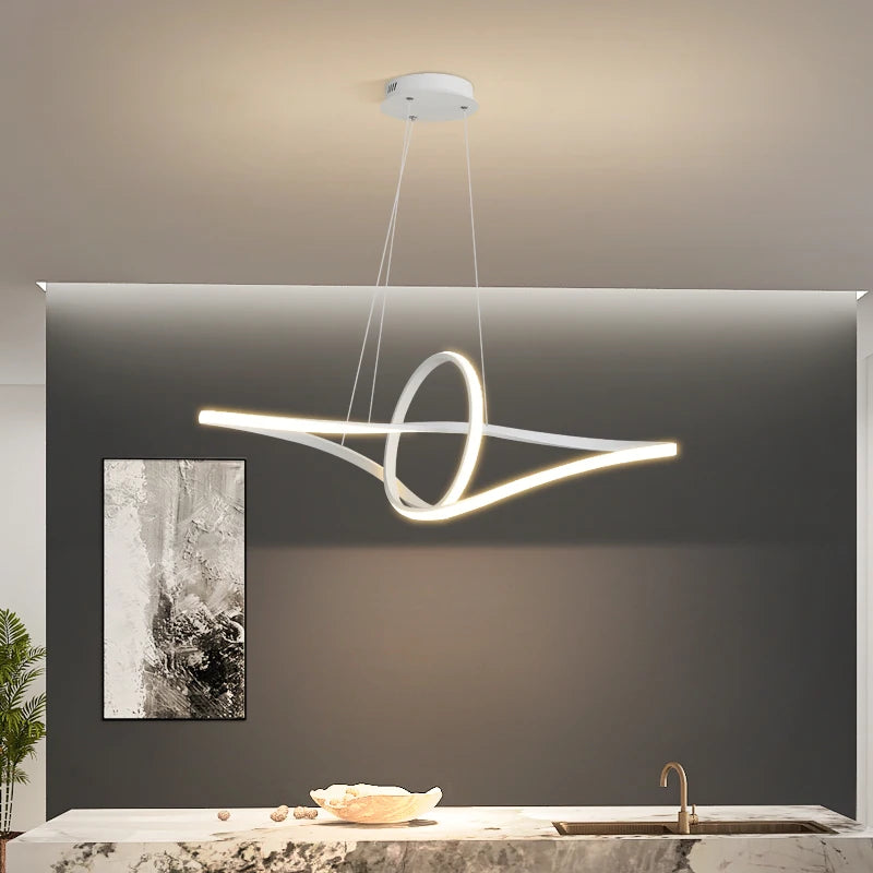 lustre moderne minimaliste pour éclairage intérieur design élégant - vue 4 sur 11