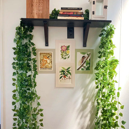 jardinière murale en rotin et osier fait main pour plantes - vue 6 sur 28