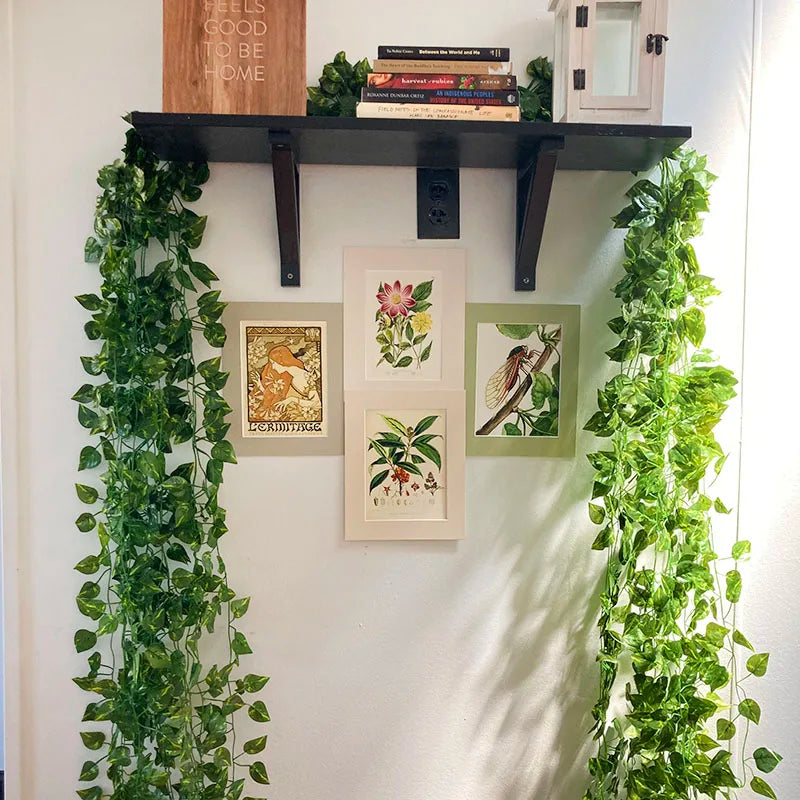 jardinière murale en rotin et osier fait main pour plantes - vue 5 sur 28