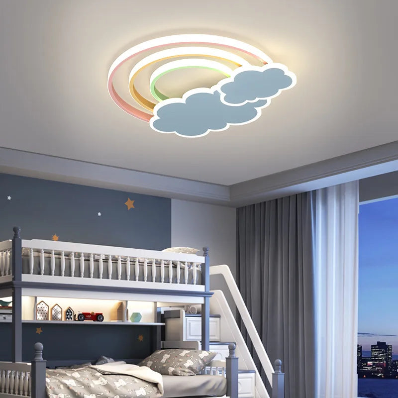 Plafonnier Arc-en-ciel nuage enfants bébé enfant chambre - vue 5 sur 10