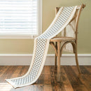 Chemin de table bohème macramé beige pompons mariage