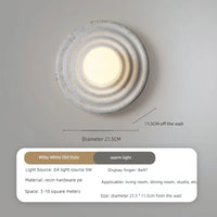 applique murale led rétro en résine luminaire mural rond