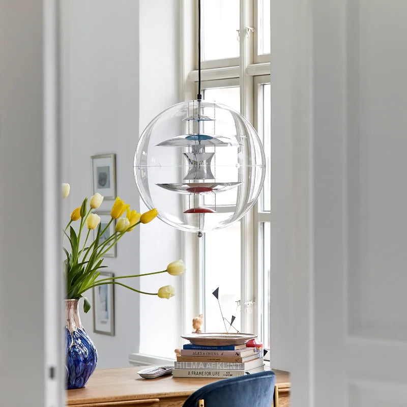 suspension globe design scandinave luminaire moderne élégant - vue 4 sur 9