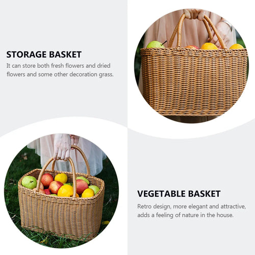 panier tissé pour plantes décoration et rangement multifonctionnel - vue 7 sur 7