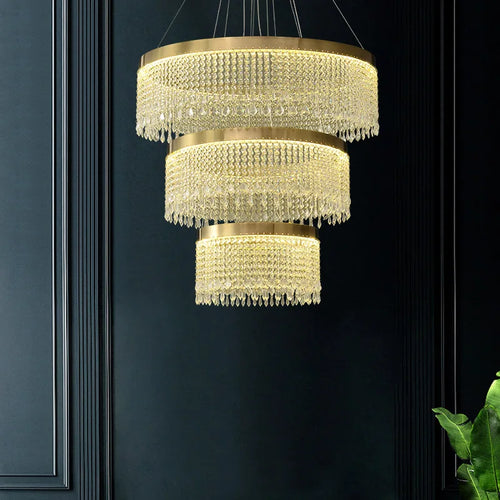 lustre en cristal led design moderne pour intérieur élégant - vue 2 sur 11