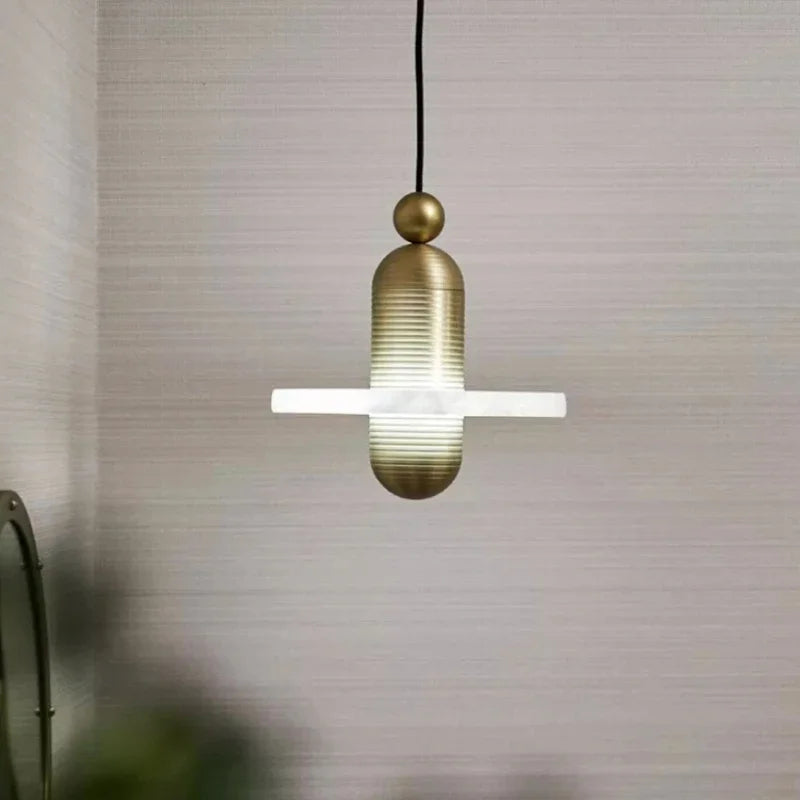 suspension en marbre à led design pour intérieur élégant - vue 6 sur 14