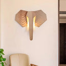 lampe éléphant en bois de frêne style sud-est asiatique