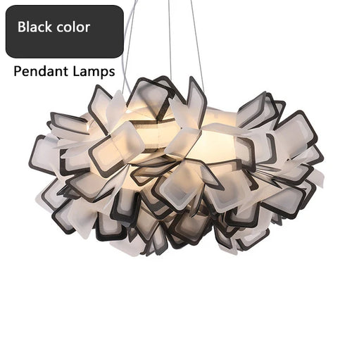 suspension fleur design italie led acrylique pour salon chambre - vue 20 sur 20