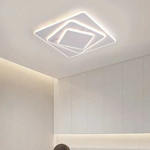 plafonnier led moderne design avec télécommande et intensité variable - vue 4 sur 12