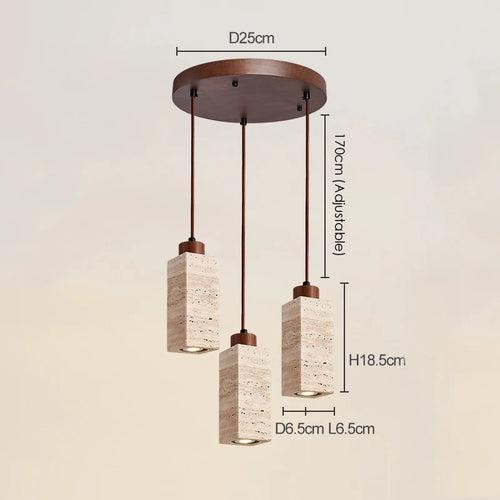 ensemble de 3 suspensions wabi sabi naturelles led - vue 12 sur 14