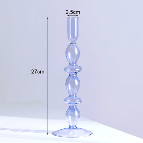 bougeoir vintage en verre pour mariage et dîners romantiques - vue 22 sur 27